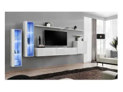 Conjunto de móveis para sala de estar SWITCH XI, design mural, na cor brilhante.^Price Factory Outlet