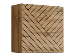 Conjunto de móveis para sala de estar SWITCH VI. Cores e carvalho com acabamento brilhante e efeito de carvalho fresado.^Price Factory Outlet