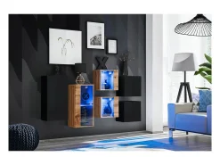 Conjunto de móveis para sala de estar SWITCH SBIV design. Cores e carvalho. Móvel De Tv