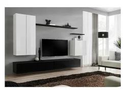 Conjunto de móveis para sala de estar coleção SWITCH II, design, cores e preto brilhante.*Price Factory Best