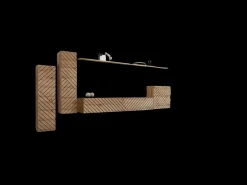 Price Factory Móvel De Tv*Conjunto de móveis suspensos para sua sala de estar coleção SWITCH I. Cor de carvalho. Acabamento frontal fresado. Castanho