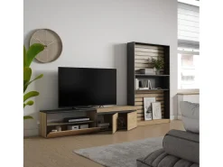 Skraut Home Móvel De Tv*Conjunto de móveis TV, 310x35x186cm, Para televisores até 80