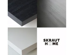 Skraut Home Móvel De Tv*Conjunto de móveis TV, 260x35x186cm, Para televisores até 65", Estante para TV, e preto Branco