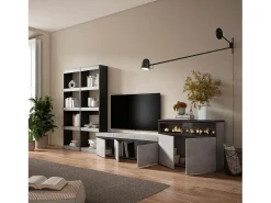 New Conjunto de móveis TV, 370x35x186cm, Para televisores até 65