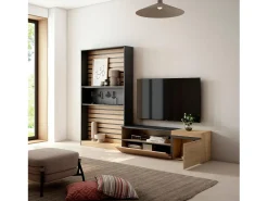 Skraut Home Móvel De Tv*Conjunto de móveis TV, 260x35x186cm, Para televisores até 65