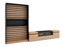 Skraut Home Móvel De Tv*Conjunto de móveis TV, 310x35x186cm, Para televisores até 80