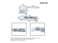 Conjunto de móvel para TV 3 peças - móvel para TV + móvel de parede + prateleira de parede - com iluminação LED e acabamento brilhante -*ModernLuxe Hot