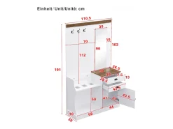 Conjunto de vestiário de entrada 110.5x38x191 cm - com espelho e ganchos - 2 gavetas e 1 porta - com guarda-chuva -^ModernLuxe