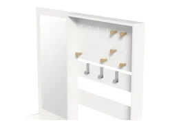 Conjunto de vestiário de entrada 105x38x180 cm - com espelho - com ganchos ajustáveis - 2 gavetas e 1 porta -*ModernLuxe Clearance