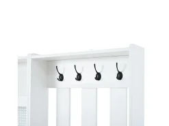 Conjunto de vestiário de entrada 110x35x175.5 cm - Móvel para sapatos e banco de sapatos - ganchos e painel perfurado -*ModernLuxe Hot