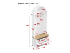Online Conjunto de vestiário de entrada 75x35x195 cm - com móvel para sapatos e ganchos - com prateleiras - Móvel De Entrada