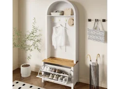 Online Conjunto de vestiário de entrada 75x35x195 cm - com móvel para sapatos e ganchos - com prateleiras - Móvel De Entrada
