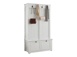 Conjunto de vestiário de entrada 100x50x180 cm - Móvel para sapatos - com ganchos - MDF -*ModernLuxe Discount