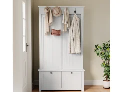 Conjunto de vestiário de entrada 100x50x180 cm - Móvel para sapatos - com ganchos - MDF -*ModernLuxe Discount