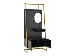 Conjunto de vestiário de entrada 78x38,5x180,5 cm - com espelho e ganchos - Móvel para sapatos - com prateleiras -*ModernLuxe Hot