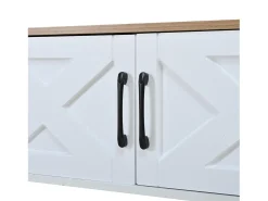 Conjunto móvel de TV 2 peças - 180x40x50 cm - Móvel de TV + vitrina de parede - 4 portas e 1 gaveta - MDF -^ModernLuxe Discount
