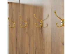Conjunto vestiário de entrada 160x38x180cm - con 3 portas e compartimentos de armazenamento - con espelho e móvel para sapatos - con gancho - Natural + Branco*ModernLuxe Hot