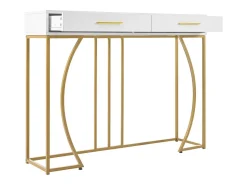 Consola com 2 gavetas - estilo moderno - e Dourado^ModernLuxe Discount