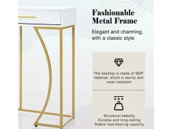Consola com 2 gavetas - estilo moderno - e Dourado^ModernLuxe Discount