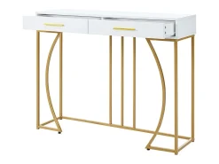 Consola com 2 gavetas - estilo moderno - e Dourado^ModernLuxe Discount