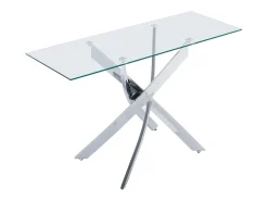 Consola em vidro temperado e metal cromado - Transparente - COSIMA^Vente-unique Clearance