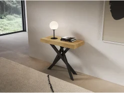 Consola extensível 90x40/300 cm Carvalho natural Saki com pés antracite*ITAMOBY Outlet