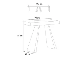 New Consola extensível 90x40/190 cm Diamante Small Premium Tinted Fir Bear frame Consola