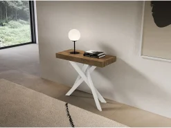 Consola extensível 90x40/300 cm Pernas brancas nogueira Saki*ITAMOBY Clearance