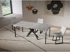 Consola extensível 90x40/196 cm Saki Pequenas pernas de betão antracite^ITAMOBY Best