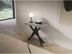 Consola extensível 90x40/196 cm Saki Pequenas pernas de betão antracite^ITAMOBY Best