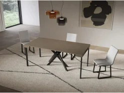 Sale Consola extensível 90x40/196 cm Saki Pequena pomba pernas cinza antracite Consola
