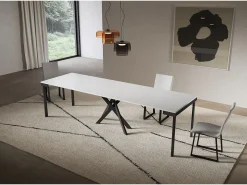 Consola extensível 90x40/300 cm Saki Evolution moldura branca cinza antracite*ITAMOBY Online
