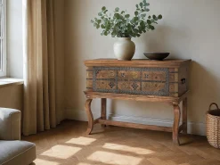 New Console antigo em madeira manguier Consola