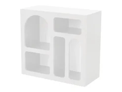 Vente-unique Consola*Console de design com 5 nichos - - LUELA Branco