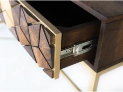 New Console manguier noyer et doré elegância única Consola