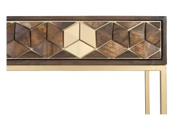 New Console manguier noyer et doré elegância única Consola