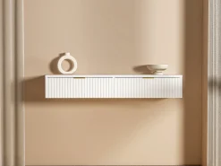 Vente-unique Consola*Console suspenso com 2 gavetas - - FRALYN de Pascal Morabito Branco