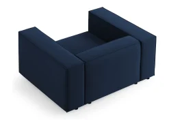 - Poltrona "Arendal" em veludo azul real - 124x102x70cm*Cosmopolitan Design Clearance