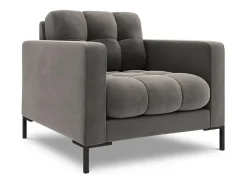 - Poltrona "Bali" em veludo cinza claro - 87x92x75cm*Cosmopolitan Design Hot
