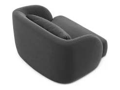 - Poltrona "Tulum" em veludo cinza - 103x90x70cm^Cosmopolitan Design
