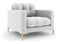 - Poltrona "Bali" em tecido estrutural cinza claro - 87x92x75cm^Cosmopolitan Design Clearance