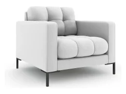 - Poltrona "Bali" em tecido estrutural cinza claro - 87x92x75cm^Cosmopolitan Design Clearance