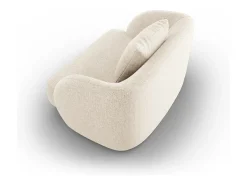 - Poltrona "Tulum" em tecido chenille claro - 103x90x70cm*Cosmopolitan Design Sale