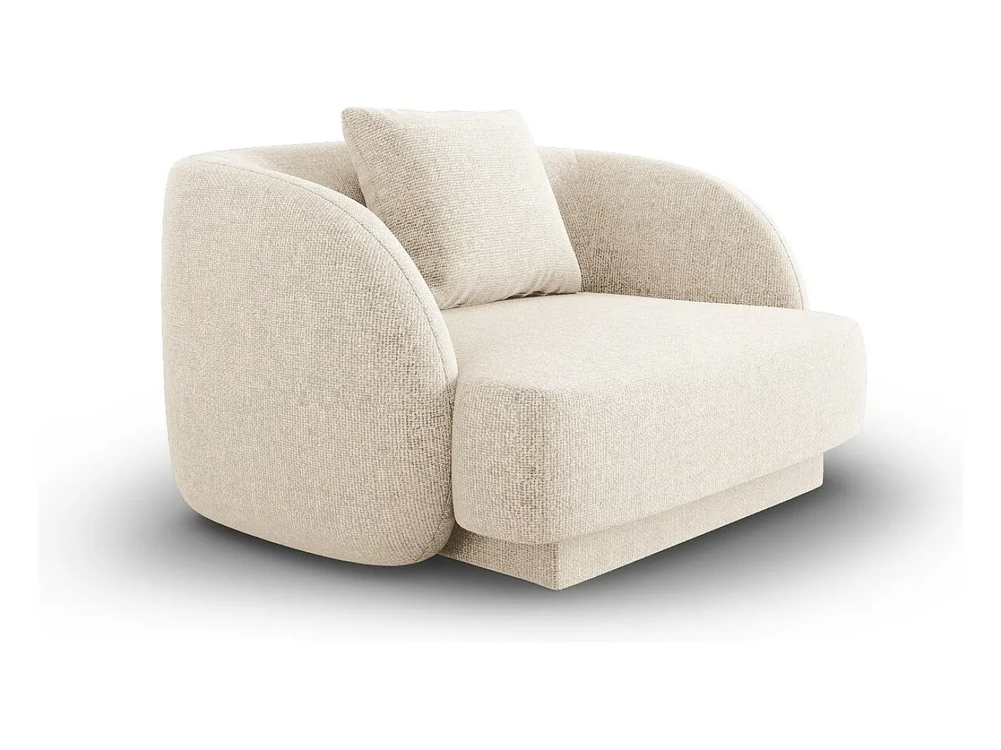 - Poltrona "Tulum" em tecido chenille claro - 103x90x70cm*Cosmopolitan Design Sale