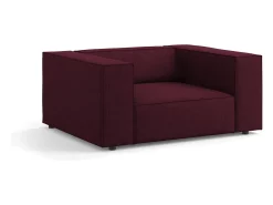 - Poltrona "Arendal" em tecido chenille com efeito canelado rubi - 124x102x70cm^Cosmopolitan Design Sale