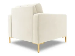 - Poltrona "Bali" em veludo claro - 87x92x75cm*Cosmopolitan Design Best