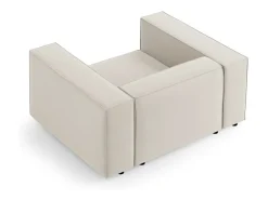 - Poltrona "Arendal" em veludo cru - 124x102x70cm*Cosmopolitan Design Online