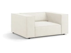 - Poltrona "Arendal" em tecido chenille com efeito canelado - 124x102x70cm^Cosmopolitan Design Online