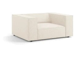- Poltrona "Arendal" em tecido chenille claro - 124x102x70cm*Cosmopolitan Design Online