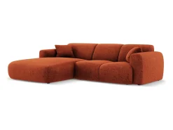- Sofá de canto esquerdo "Nolio" 4 lugares em tecido chenille - 260x170x72cm^Cosmopolitan Design New